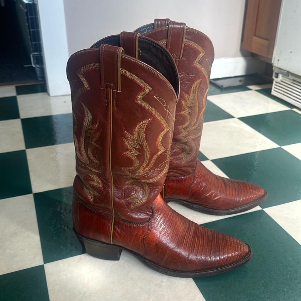 Vintage Justin Leather Cowboy Boots